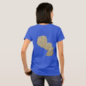 Drapeau du Paraguay et carte t-shirt (Dos entier)