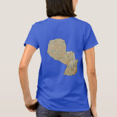 Drapeau du Paraguay et carte t-shirt (Dos)