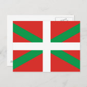 Drapeau du Pays Basque Carte postale (Devant / Derrière)