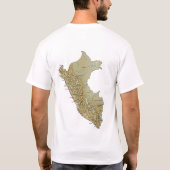 Drapeau du Pérou et T-shirt de carte (Dos)