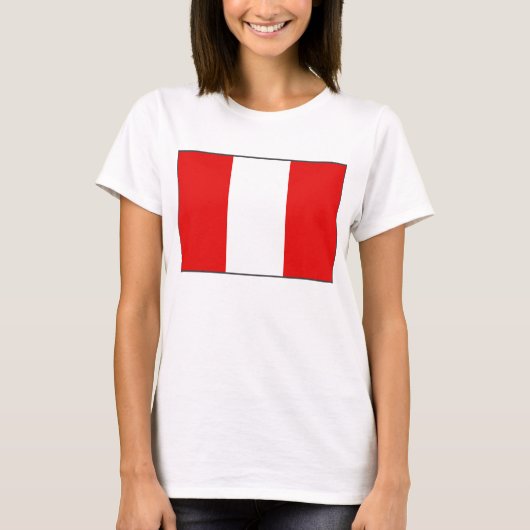 Drapeau du Pérou x Carte T-shirt (Devant)