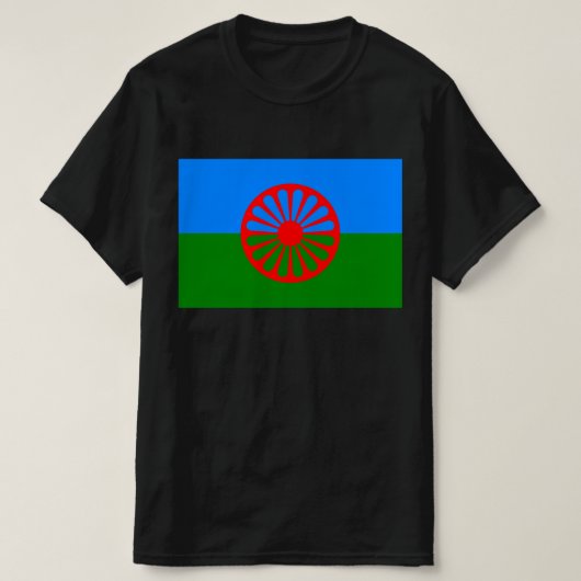 Drapeau du peuple rom - T-shirt du drapeau rom  (Design devant)