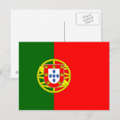 Drapeau du Portugal Carte postale (Devant / Derrière)