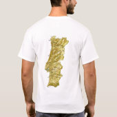 Drapeau du Portugal et T-shirt de carte (Dos)