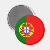 Drapeau du Portugal Magnet (Round) (Recto/Verso)