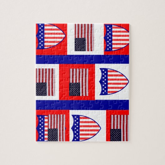 Drapeau du puzzle américain (Vertical)