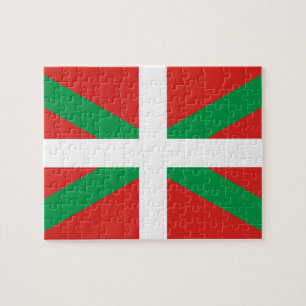Drapeau du puzzle Basque de photo de pays