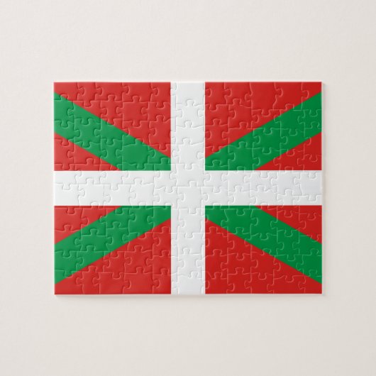 Drapeau du puzzle Basque de photo de pays (Horizontal)
