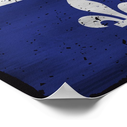 Drapeau du Québec style grunge érodé Poster (Hoek)