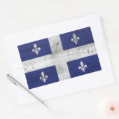 Drapeau du Québec style grunge érodé Rechthoekige Sticker (Envelop)