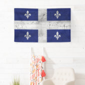 Drapeau du Québec style grunge érodé Spandoek (Insitu)