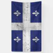 Drapeau du Québec style grunge érodé Spandoek (Verticaal)