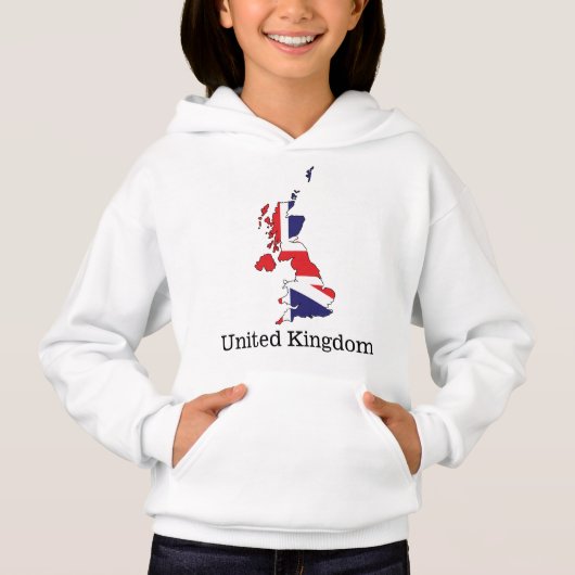 Drapeau du Royaume-Uni dans un design de carte - S (Devant)