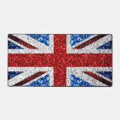 drapeau du Royaume-Uni rouge blanc brillant partie (Recto)