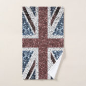Drapeau du Royaume-Uni Rustic vintage scintille pa (Serviette à main)