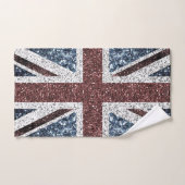 Drapeau du Royaume-Uni Rustic vintage scintille pa (Serviette à main)