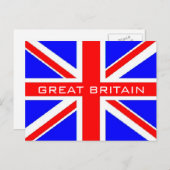 Drapeau du Royaume-Uni Union Jack carte postale (Devant / Derrière)