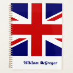 Drapeau du Royaume-Uni / Union Jack Personnalisé<br><div class="desc">NewParkLane - Planificateur personnalisé, avec le drapeau national du Royaume-Uni ; l'Union Jack. Facile à customiser à Zazzle avec votre propre texte pour un design personnalisé. Tous les styles de texte, couleurs, tailles peuvent être modifiés selon vos besoins. Consultez cette collection pour les articles correspondants. Avez-vous des souhaits particuliers en...</div>