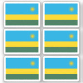 Drapeau du Rwanda - une collection Sticker (Devant)