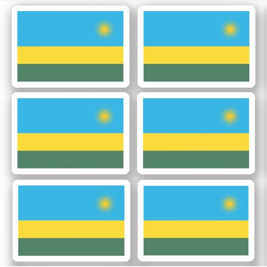 Drapeau du Rwanda - une collection Sticker (Devant)