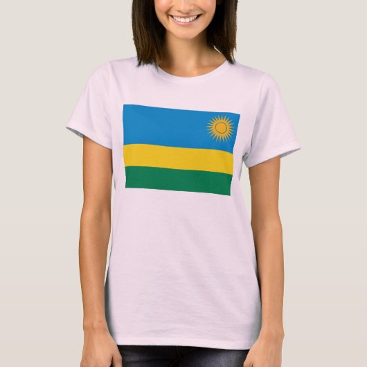 Drapeau du Rwanda x Carte T-shirt (Devant)