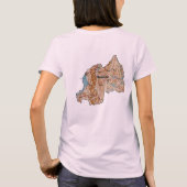 Drapeau du Rwanda x Carte T-shirt (Dos)