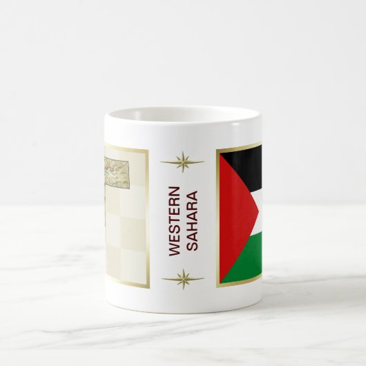 Drapeau du Sahara Occidental + Plan Mug (Centre)