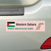 Drapeau du Sahara Occidental + Sticker de pare-cho (En voiture)