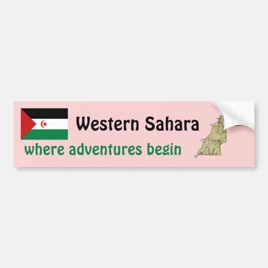 Drapeau du Sahara Occidental + Sticker de pare-cho (Devant)