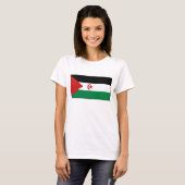 Drapeau du Sahara occidental x Carte T-shirt (Devant entier)