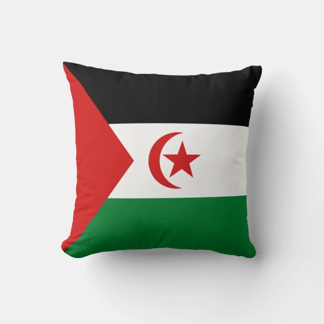 Drapeau du Sahara occidental x Coussin du drapeau (Recto)