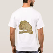 Drapeau du Sénégal + Carte + T-shirt des textes (Dos)