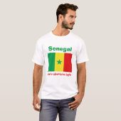 Drapeau du Sénégal + Carte + T-shirt des textes (Devant entier)