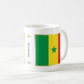 Drapeau du Sénégal + Tasse de carte (Devant droit)