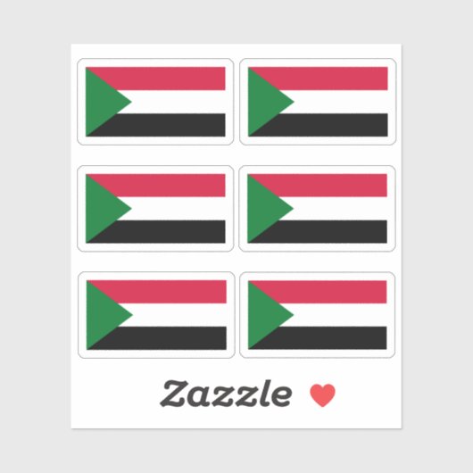 Drapeau du Soudan - une collection Sticker (Feuille)