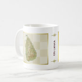 Drapeau du Sri Lanka + Tasse de carte (Devant gauche)