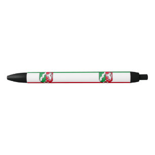 Drapeau du stylo noir Westphalie de Rhénanie du No