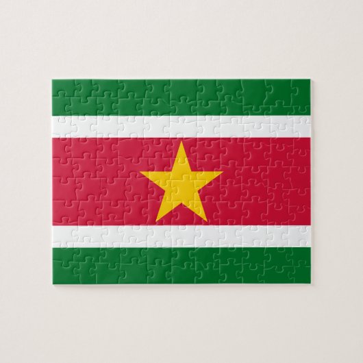 Drapeau du Surinam Photo Puzzle (Horizontal)