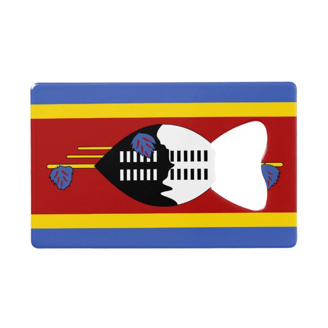 Drapeau du Swaziland Carte de crédit Ouverture de  (Dos Horizontal)