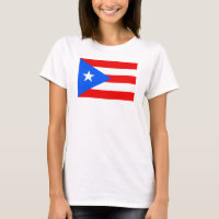 Drapeau du T-shirt de base féminin de Porto Rico