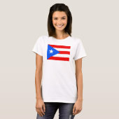 Drapeau du T-shirt de base féminin de Porto Rico (Devant entier)