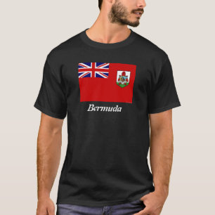 Drapeau du T-shirt foncé des hommes des Bermudes