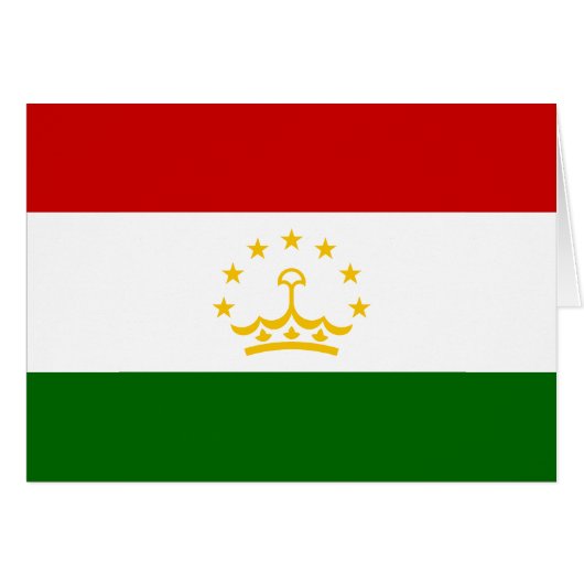 Drapeau du Tadjikistan (Devant horizontal)