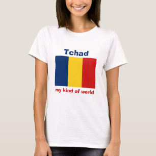 Drapeau du Tchad + Carte + T-shirt des textes