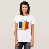 Drapeau du Tchad + Carte + T-shirt des textes (Devant entier)