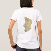 Drapeau du Tchad + Carte + T-shirt des textes (Dos)