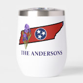 Drapeau du Tennessee avec fleur de l'État Iris Tex (Avant)