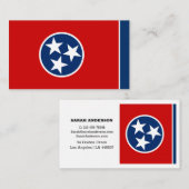 Drapeau du Tennessee Élégant Carte de visite / USA (Devant / Derrière)