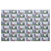 Drapeau du Texas Bluebonnets et tissu paysager 4,5 (Fat Quarter)