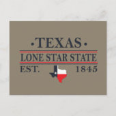 Drapeau du Texas carte l'état étoile solitaire (Devant)